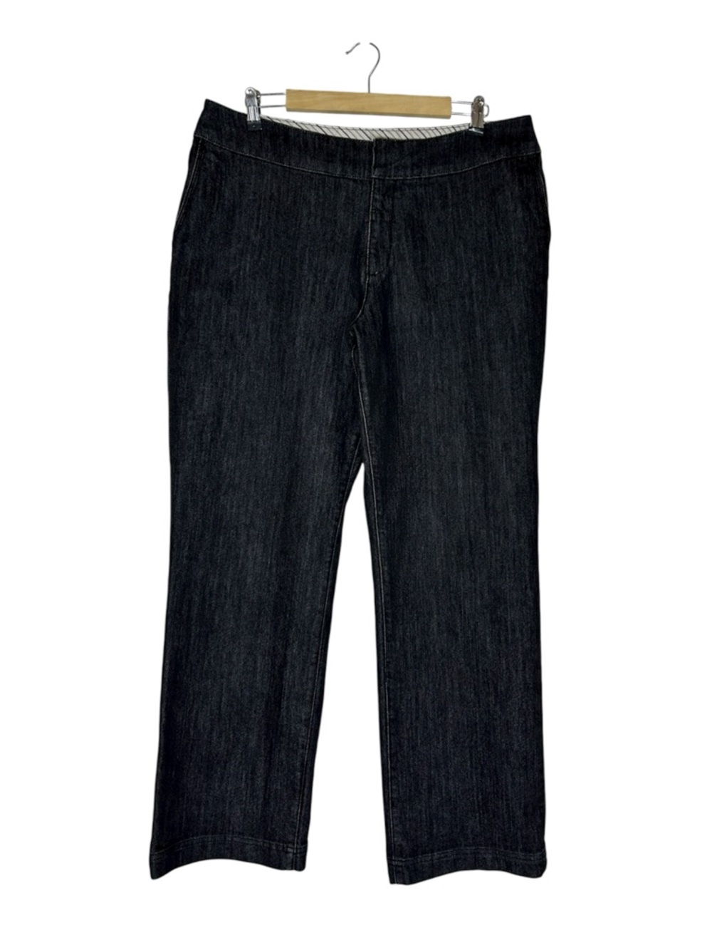 Chico's Platinum Ultimate Fit Cotton Blend Black Wash Denim Dress Jeans 3R =16